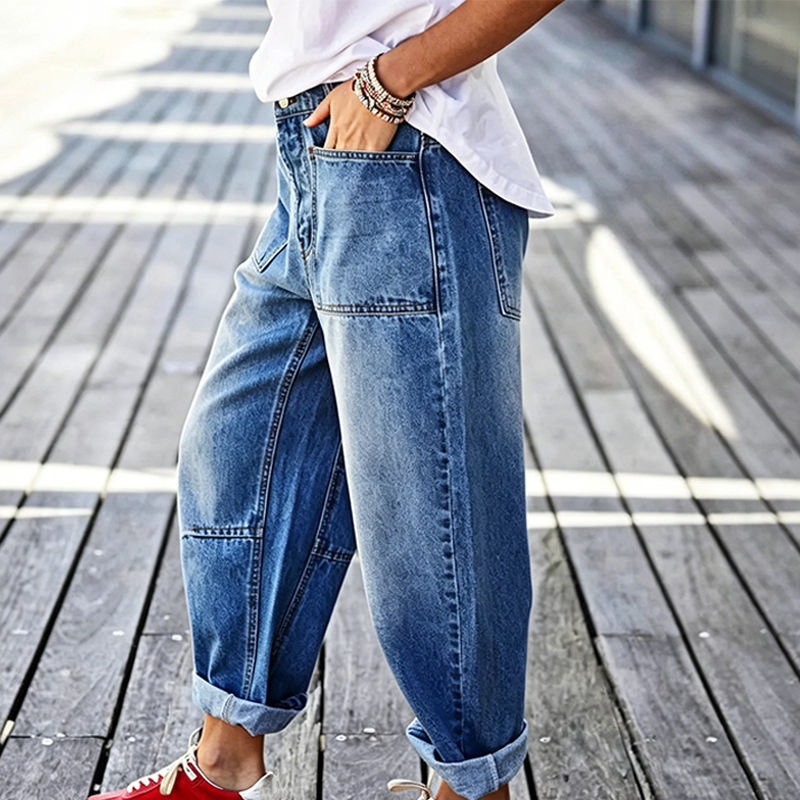 📢Mid-Season Sale: −50% nur für kurze Zeit⏰👖 Damen 7/8 Stretch-Jeans 🌿 Mittelhoher Bund, Gerades Bein & Bequeme Passform