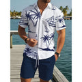 🏝️ Lässiges Sommer-Set – kurzärmeliges Hemd mit auffälligem Print & leichte Shorts, perfekt für Strand, Reise oder entspannte Stunden ☀️
