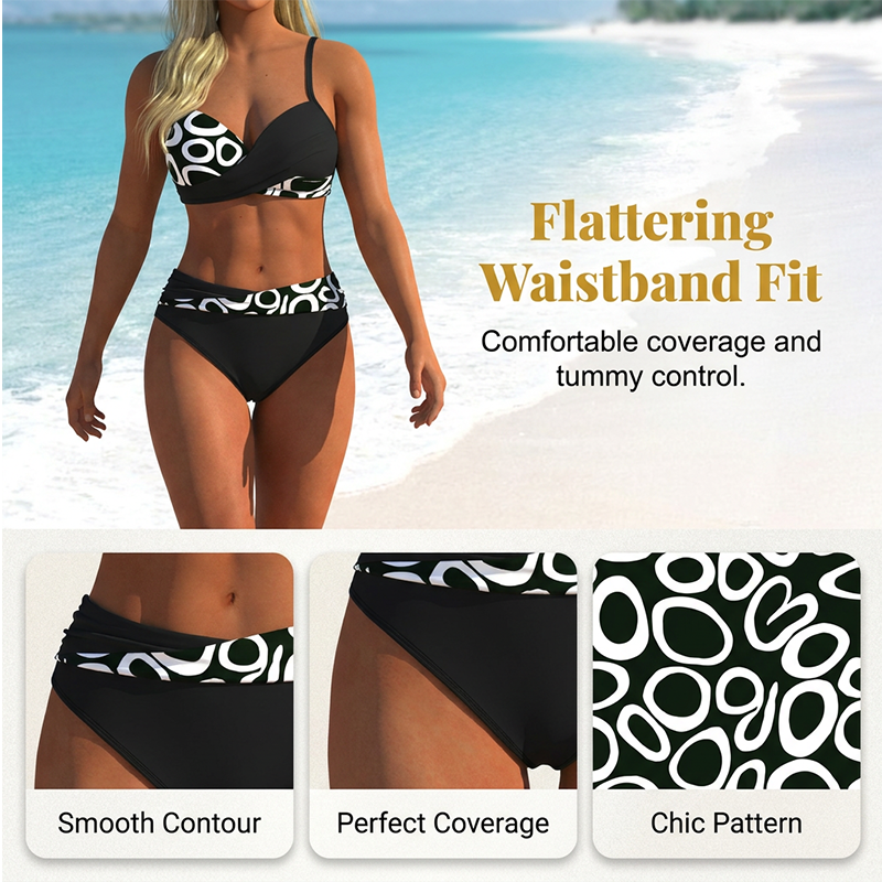 👙 Sommerlicher Bikini mit Print – sexy, zweiteilig & vielseitig für Strand, Pool und Sonnenbaden 🌺☀️