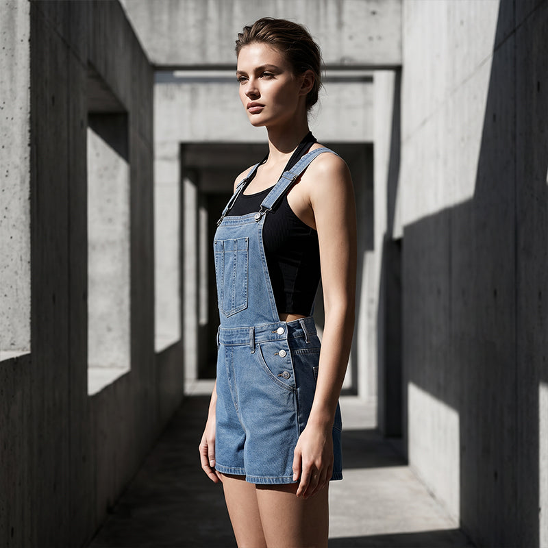 ⏰ 50 % RABATT – Nur für kurze Zeit ✨💙 Used-Look Overalls – gerade Passform, große Taschen & lässiger Schnitt, perfekt für warme Tage & aktive Stunden ✨