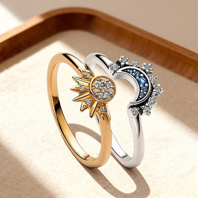 Celestial Couple Ring Set