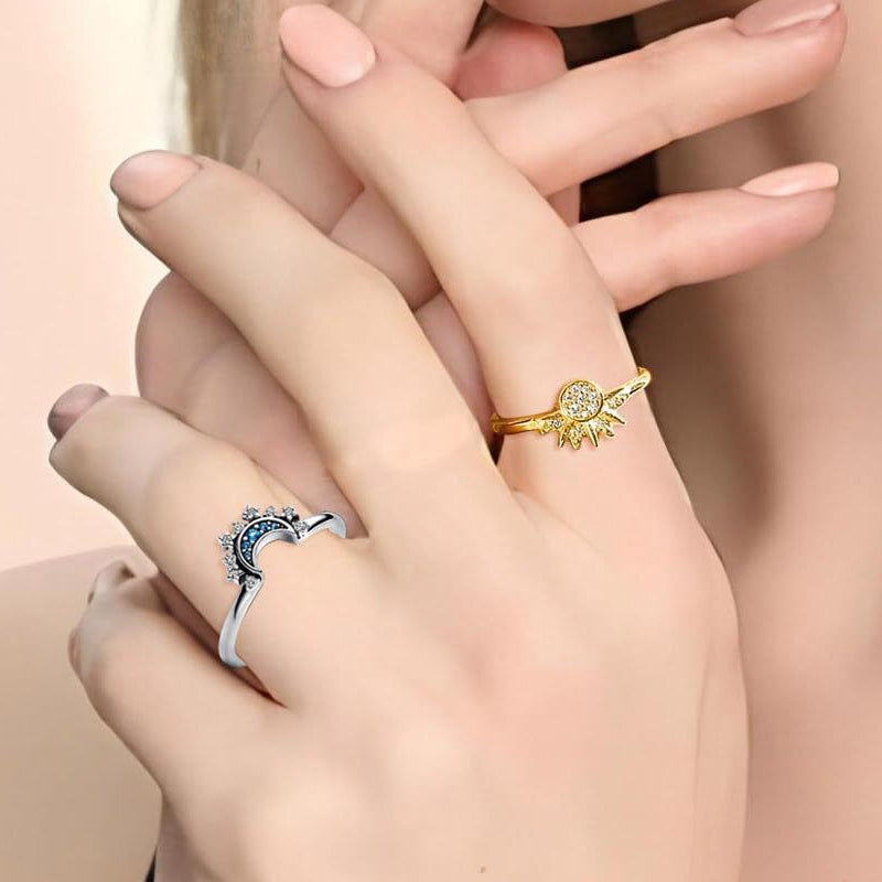 Celestial Couple Ring Set