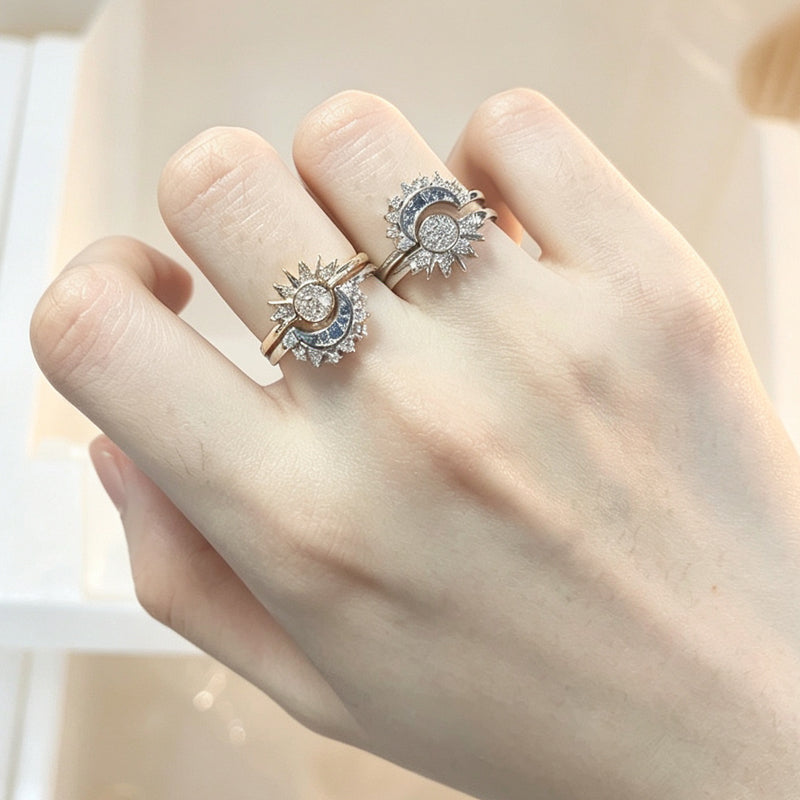Celestial Couple Ring Set
