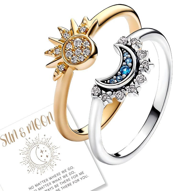Celestial Couple Ring Set
