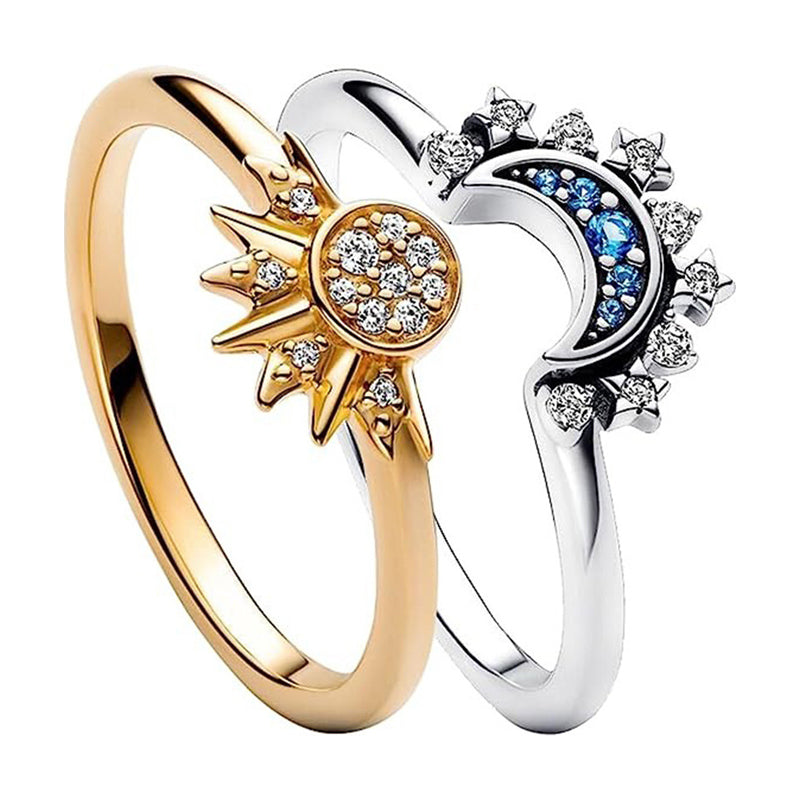 Celestial Couple Ring Set