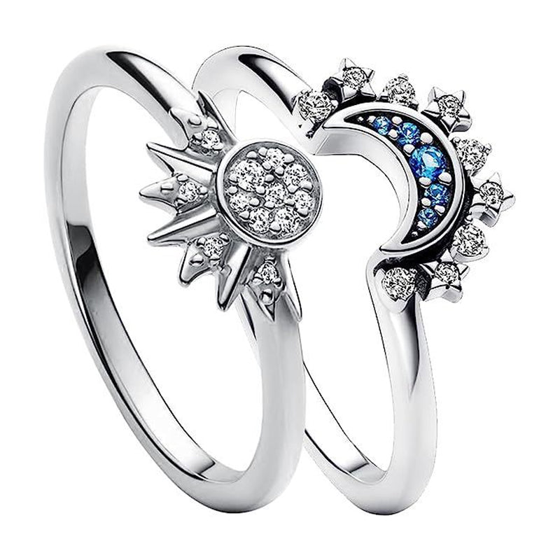 Celestial Couple Ring Set