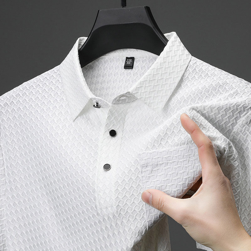 👔 50% RABATT! ✨ Strukturiertes Kurzarmhemd für Herren – Moderne Struktur & lockere Passform – Atmungsaktiv – perfekt für Arbeit und Wochenende – vielseitig & stylisch 🔥🌿