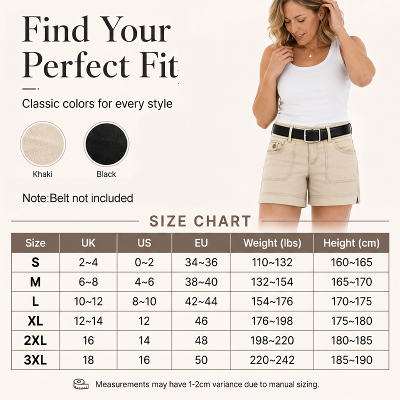 ⏰ 50 % RABATT FÜR BEGRENZTE ZEIT! 🩳 Damen Mid-Rise Cargo-Shorts – Atmungsaktiver Baumwollmix, viele Utility-Taschen, Vintage Washed Look für den Sommer 🤎