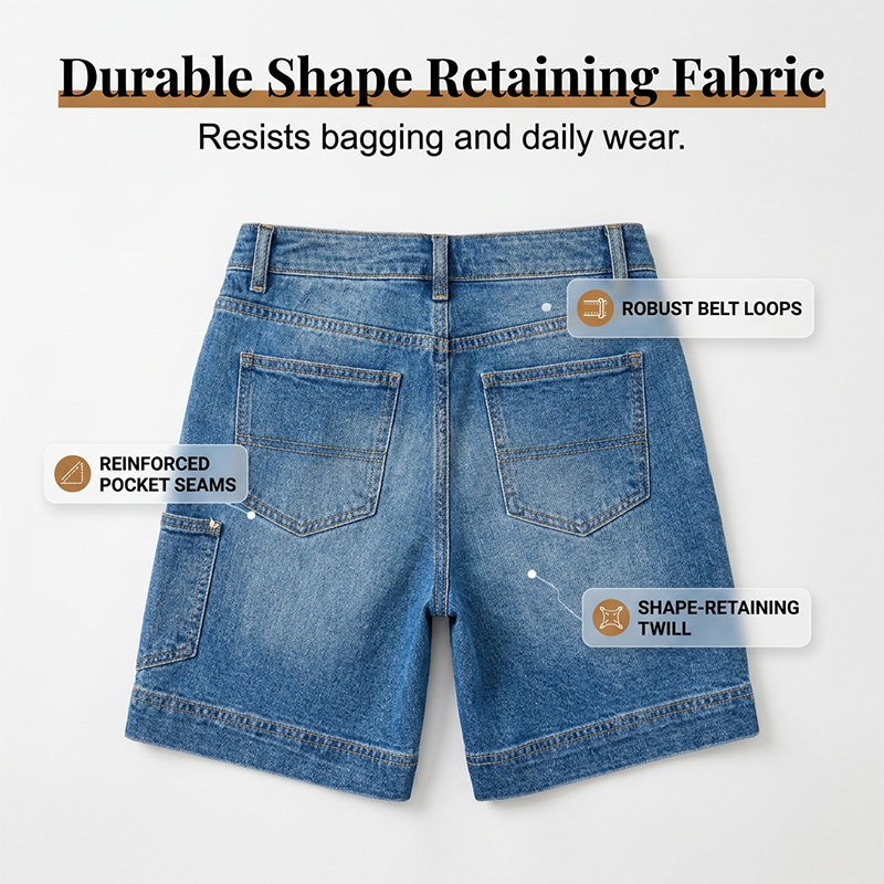 📢📢50 % RABATT !! ⏰Bermuda-Jeansshorts für Damen mit mittlerer Leibhöhe und Taschen