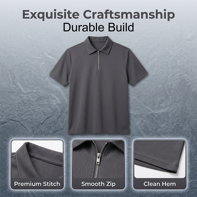👔 Herren Polo-Shirt & Shorts Set ☀️ Mit Reißverschlusskragen, Bequem & Lässig für den Sommer