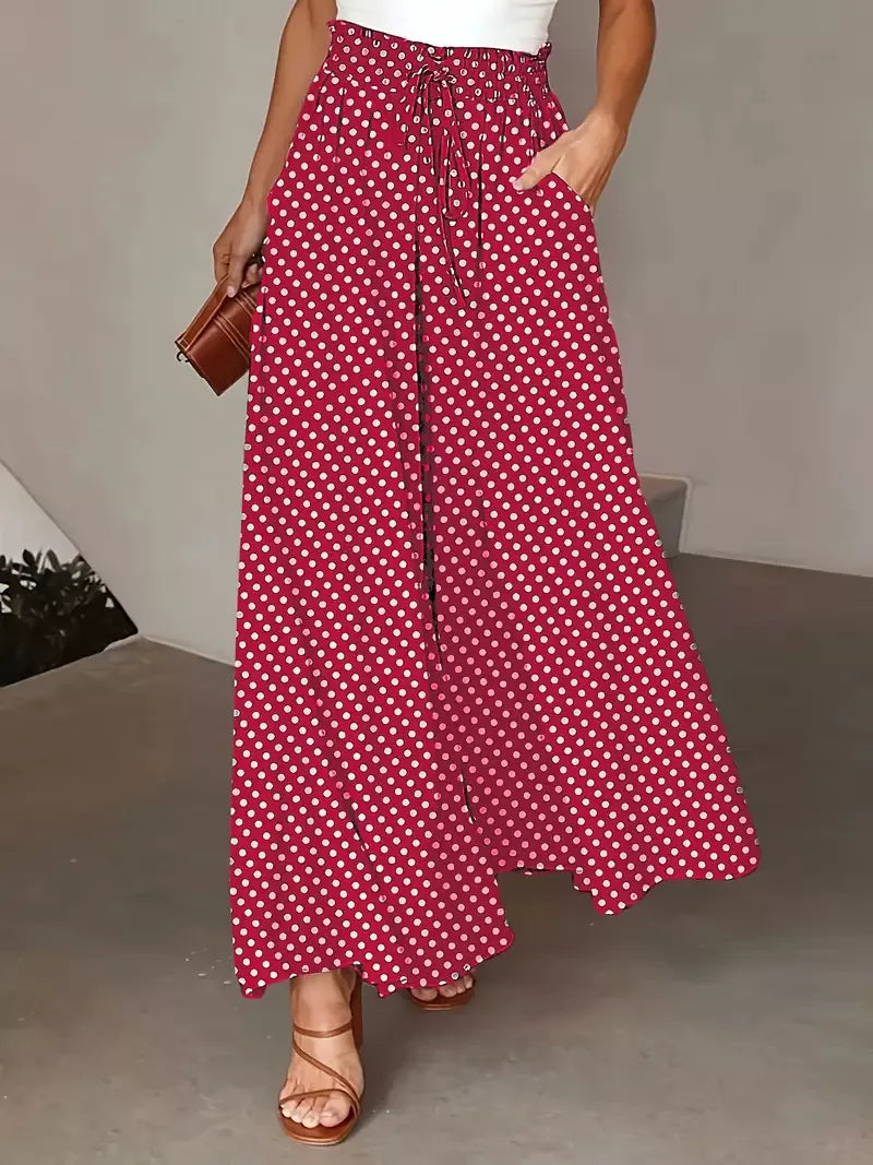 👖 50% RABATT JETZT! ✨ Unifarbene Marlene-Hose mit hohem Bund – Baumwollmischung, lockere Passform & verstellbarer Kordelzug 🌿
