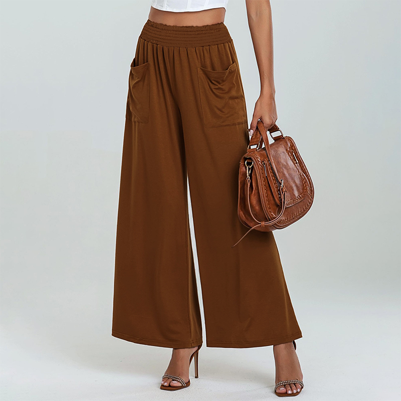 👖 Damen Freizeithose mit Elastischem Bund 🌿 Hohe Taille, Lockere Passform & Taschen