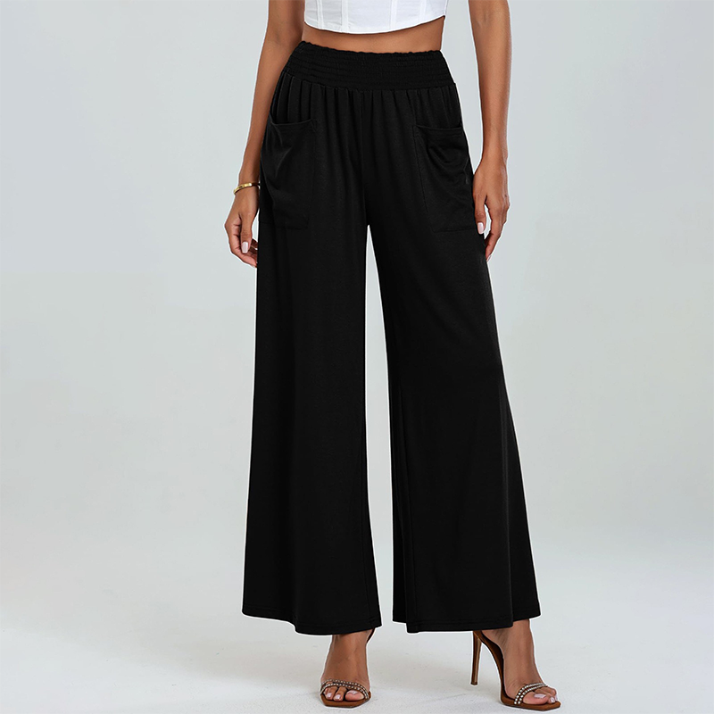 👖 Damen Freizeithose mit Elastischem Bund 🌿 Hohe Taille, Lockere Passform & Taschen