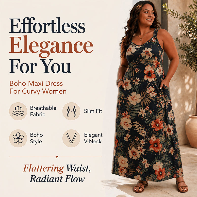 🔥 50% RABATT! 👗 Elegantes V-Ausschnitt Maxikleid – Ärmelloses Sommerkleid mit Camouflage-Print | Leicht, Bequem & Für Jeden Anlass ✨