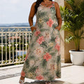 🔥 50% RABATT! 👗 Elegantes V-Ausschnitt Maxikleid – Ärmelloses Sommerkleid mit Camouflage-Print | Leicht, Bequem & Für Jeden Anlass ✨