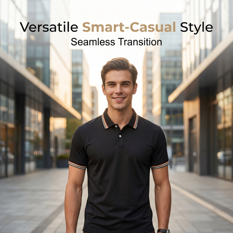 👔 Herren Poloshirt mit Kontrastkragen ☀️ Schnell Trocknend, Bequem & Ideal für Sommer und Freizeit