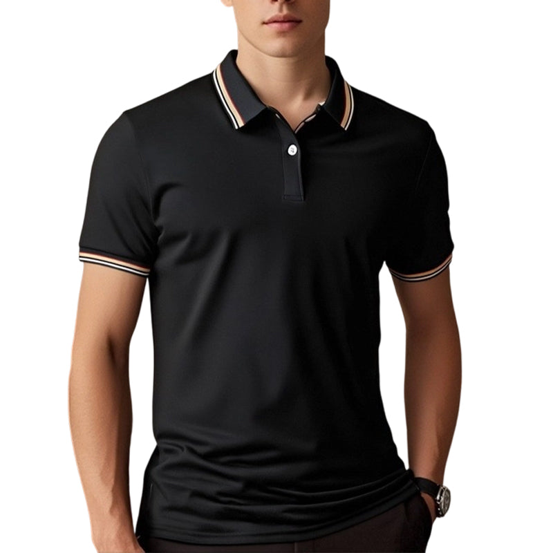 👔 Herren Poloshirt mit Kontrastkragen ☀️ Schnell Trocknend, Bequem & Ideal für Sommer und Freizeit
