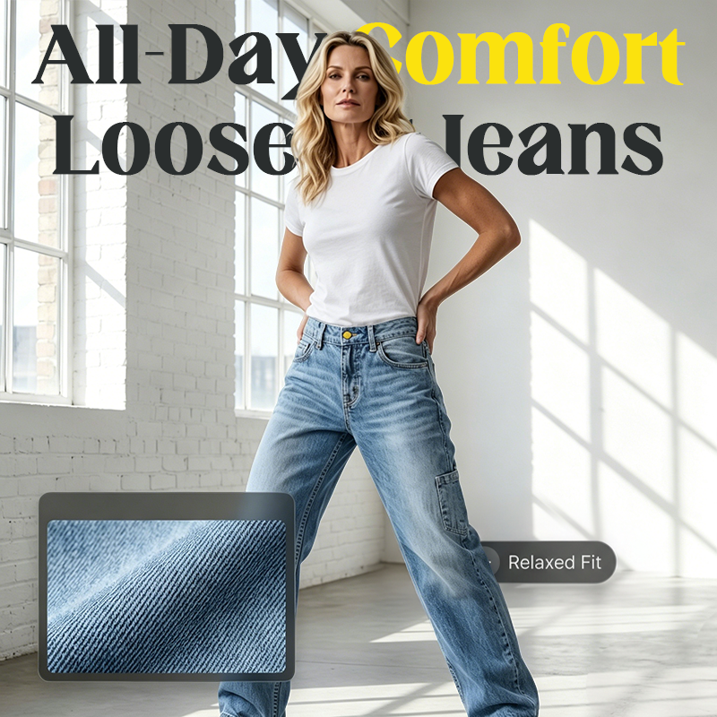 🔥 50% RABATT! 👖 Lockere Straight Leg Damen Jeans – Bequeme Passform, Zeitloser Stil & Perfekt für Jeden Tag ✨