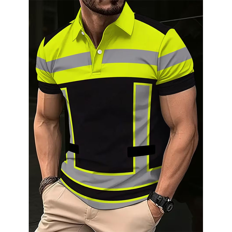 👔 Herren Poloshirt mit Print ☀️ Klassischer Polokragen, Knopfleiste & Bequemer Tragekomfort