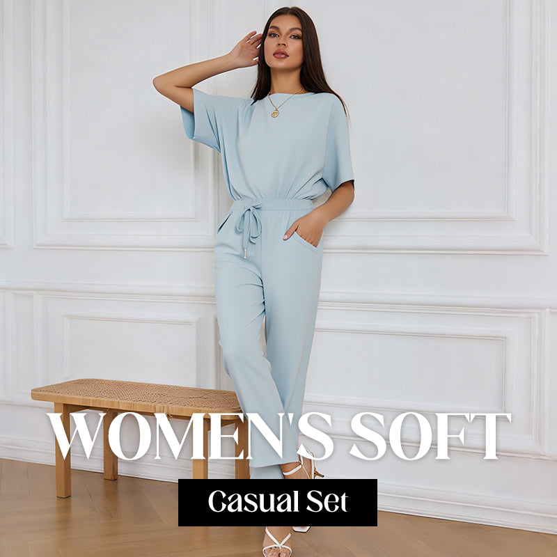 🌸 Damen Zweiteiler Set mit Kurzarmshirt & Culotte Hose ✨ Bequem, Locker & Ideal für Sommer und Freizeit