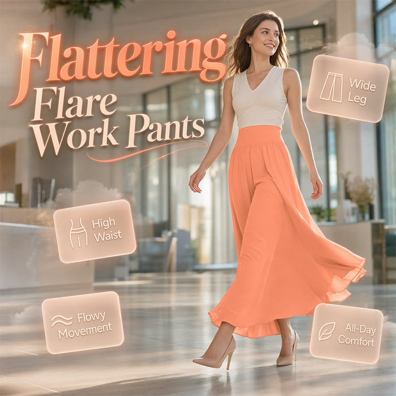 ⏰ 50 % RABATT – Nur für kurze Zeit 👖 Damen Schlaghose mit Hoher Taille ✨ Eleganter Schnitt, Bequeme Passform & Ideal für Alltag und Büro