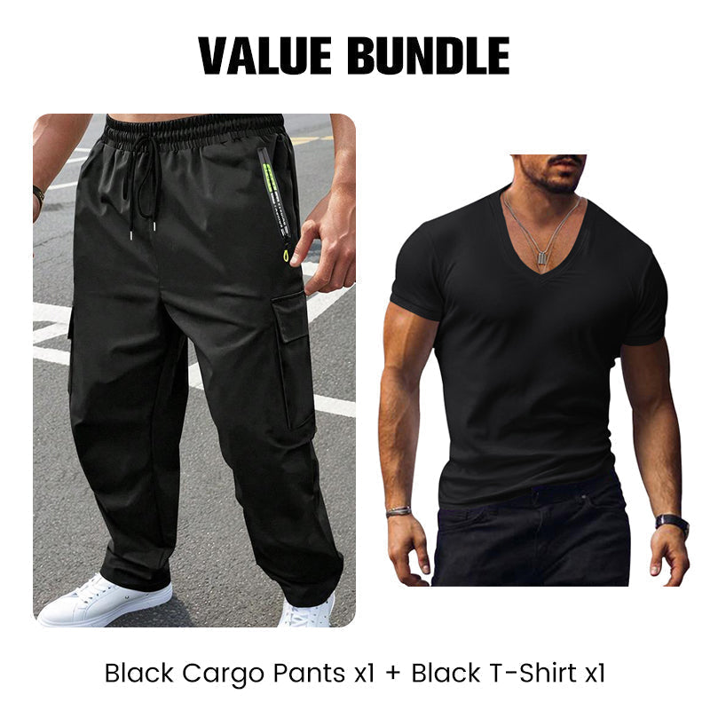 ⏰ 50 % RABATT – Nur für kurze Zeit 🛠️ Herren Cargo-Hose 🌿 Strapazierfähig, Mehrere Taschen & Lockere Passform für Outdoor und Freizeit
