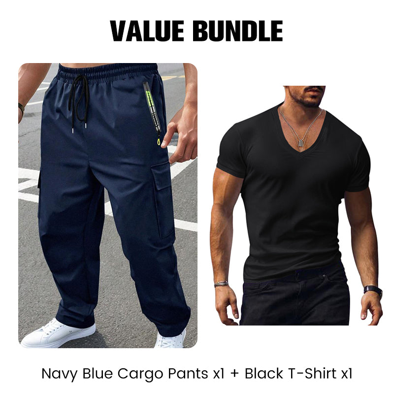 ⏰ 50 % RABATT – Nur für kurze Zeit 🛠️ Herren Cargo-Hose 🌿 Strapazierfähig, Mehrere Taschen & Lockere Passform für Outdoor und Freizeit