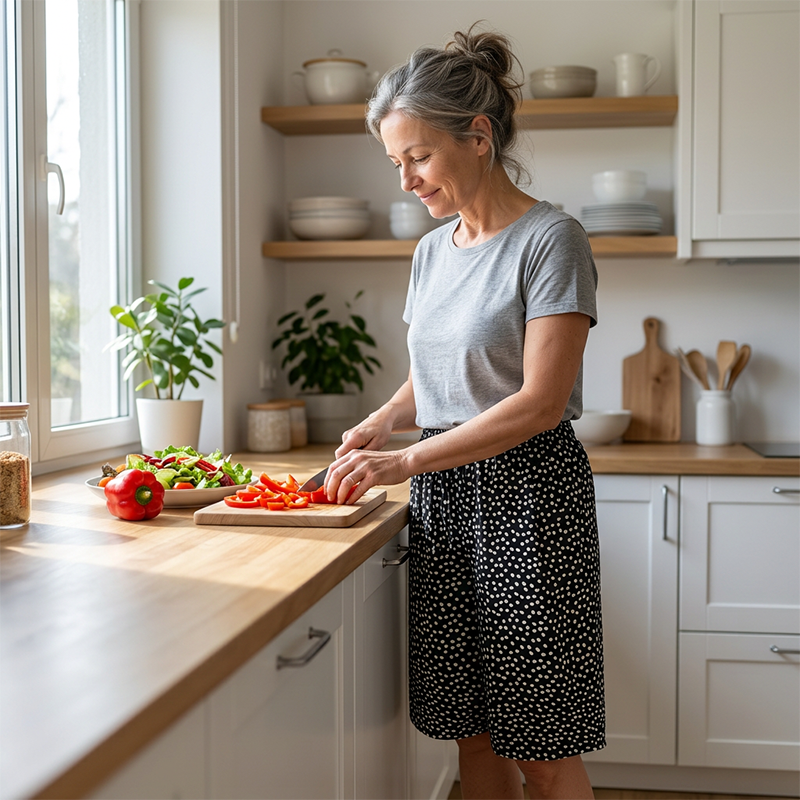 ⏰ 50 % RABATT – Nur für kurze Zeit 🌸 Damen Sommer-Culotte mit Retro-Muster ✨ Elastischer Bund, Lockerer Schnitt & Bequeme Passform
