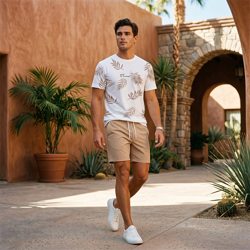 ⏰【Begrenztes Angebot – 50 % Rabatt!】Herren Sommer Bedrucktes 2-teiliges Set