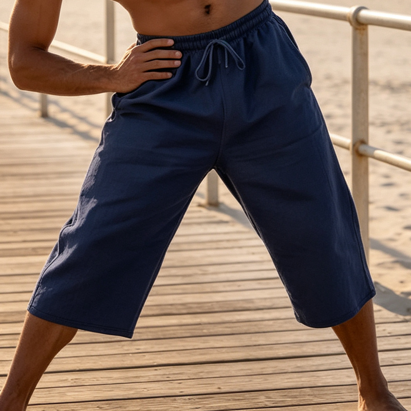 ⏰ 50 % RABATT – Nur für kurze Zeit 🌿 Herren Leinenhose in 7/8-Länge ☀️ Locker, Atmungsaktiv & Ideal für Sommer und Freizeit