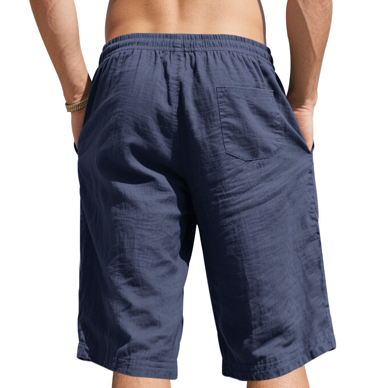 ⏰ 50 % RABATT – Nur für kurze Zeit 🌿 Herren Leinenhose in 7/8-Länge ☀️ Locker, Atmungsaktiv & Ideal für Sommer und Freizeit