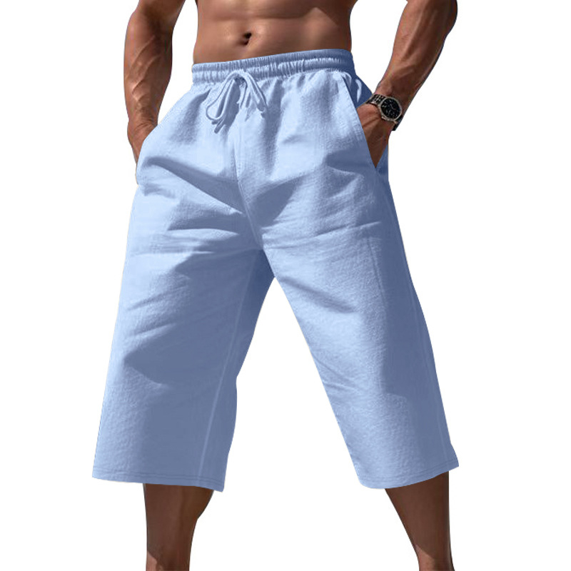⏰ 50 % RABATT – Nur für kurze Zeit 🌿 Herren Leinenhose in 7/8-Länge ☀️ Locker, Atmungsaktiv & Ideal für Sommer und Freizeit