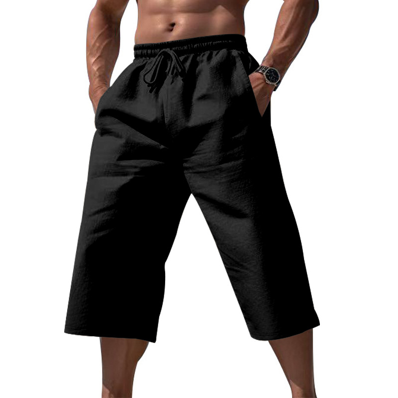 ⏰ 50 % RABATT – Nur für kurze Zeit 🌿 Herren Leinenhose in 7/8-Länge ☀️ Locker, Atmungsaktiv & Ideal für Sommer und Freizeit
