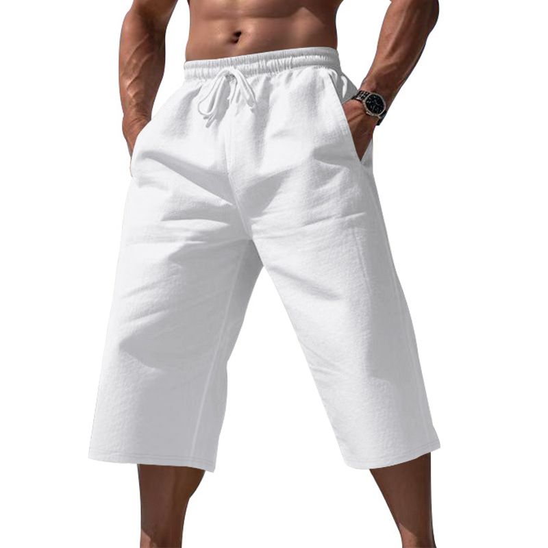 ⏰ 50 % RABATT – Nur für kurze Zeit 🌿 Herren Leinenhose in 7/8-Länge ☀️ Locker, Atmungsaktiv & Ideal für Sommer und Freizeit