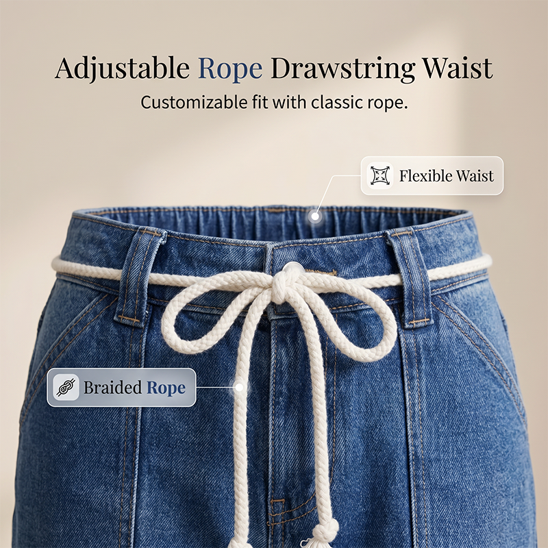 ⏰ 50 % RABATT – Nur für kurze Zeit 👖 Damen Cargo-Jeans mit Weitem Bein ✨ Mehrere Taschen, Bequeme Passform & Perfekt für Alltag und Freizeit