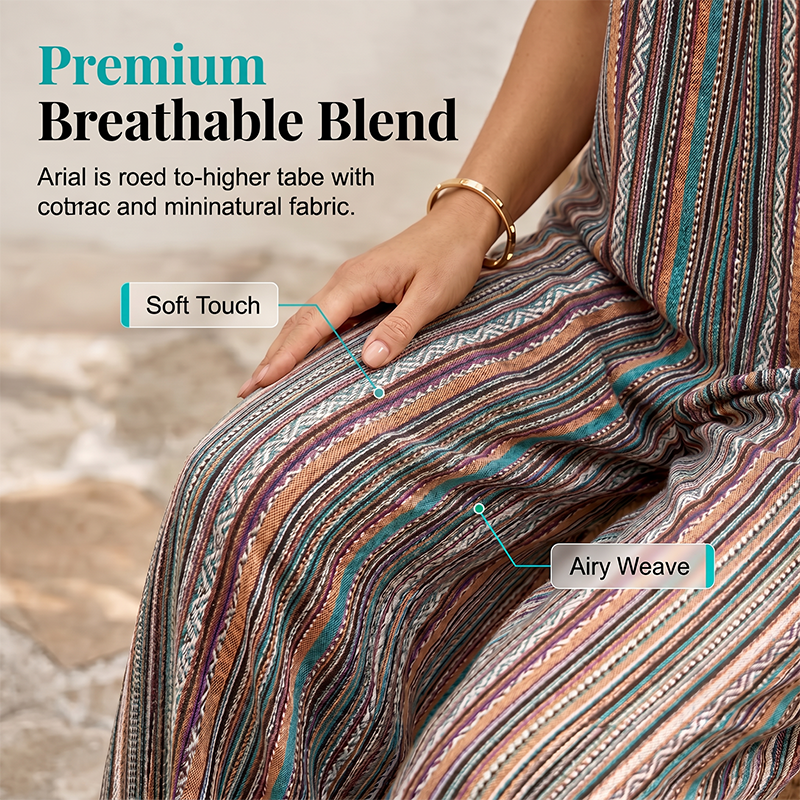 🔥 50% RABATT! 👗 Damen Gestreifter Jumpsuit ✨ Weites Bein, Luftig & Perfekt für Sommer, Urlaub und Alltag