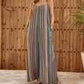 🔥 50% RABATT! 👗 Damen Gestreifter Jumpsuit ✨ Weites Bein, Luftig & Perfekt für Sommer, Urlaub und Alltag