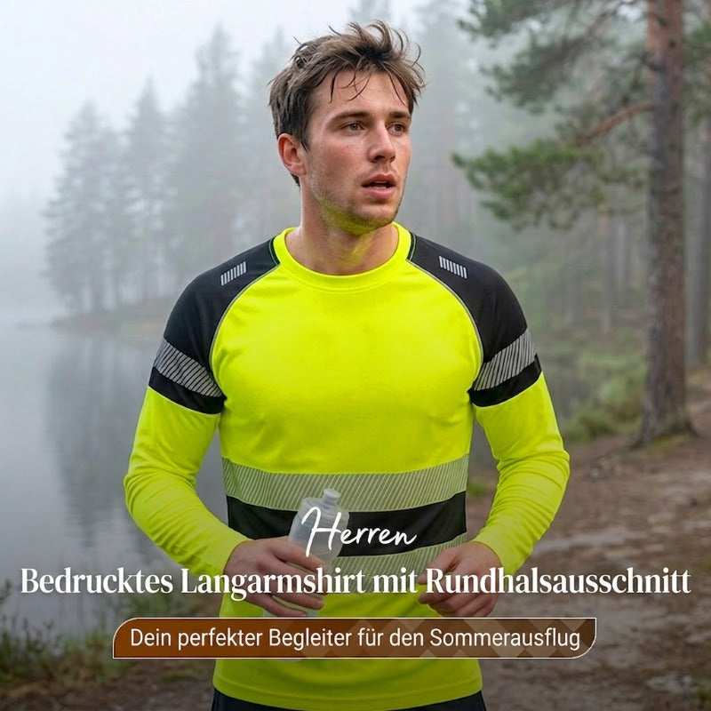 🏃‍♂️ Sportliches Herren-Longsleeve – feuchtigkeitsableitend, mit dezentem Print, für aktive Tage