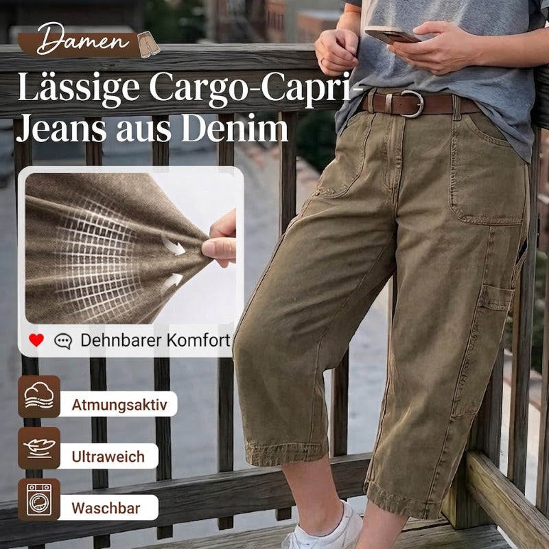 📢Mid-Season Sale: −50% nur für kurze Zeit⏰👖 Lässige Cargo-Caprihosen für Damen – bequeme 3/4-Hosen mit vielen Taschen, perfekt für Alltag, Reisen & Sommer ☀️