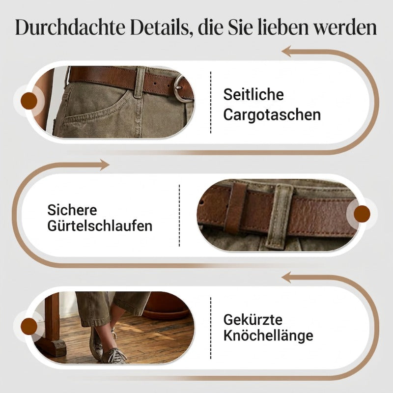 📢Mid-Season Sale: −50% nur für kurze Zeit⏰👖 Lässige Cargo-Caprihosen für Damen – bequeme 3/4-Hosen mit vielen Taschen, perfekt für Alltag, Reisen & Sommer ☀️