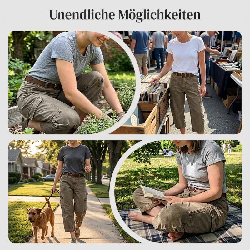 📢Mid-Season Sale: −50% nur für kurze Zeit⏰👖 Lässige Cargo-Caprihosen für Damen – bequeme 3/4-Hosen mit vielen Taschen, perfekt für Alltag, Reisen & Sommer ☀️