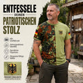Herren Camouflage Patchwork Rundhals-T-Shirt