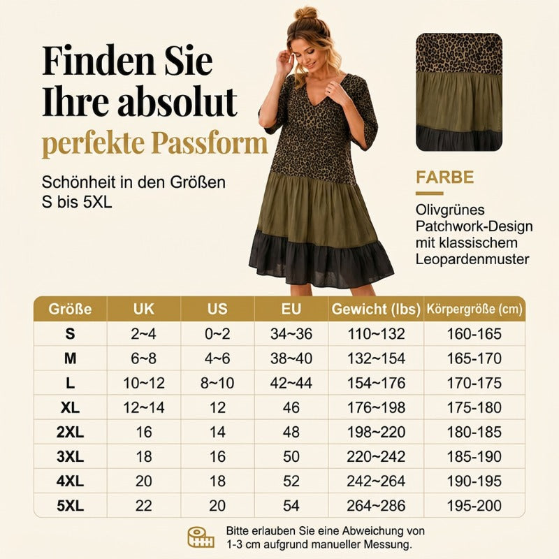 📢Mid-Season Sale: −50% nur für kurze Zeit⏰Bohemian gestuftes Maxikleid mit Leopardenmuster